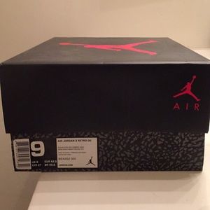 Black cement Jordan 3’s